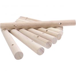 Tiges en bois pour dessous-de-plat, d 14-15 mm, dim. 18 cm, diamètre intérieur 4 mm, 108 pièces/ 1 Pq. [HOB-669070]