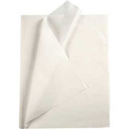 Papier de soie, blanc, 50x70 cm, 14 gr, 25 flles/ 1 Pq. [HOB20860]