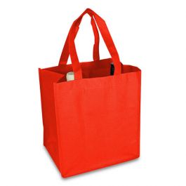 Sac a vin 27 + 19 x 30 cm Rouge (50 pcs) [FP-DNW062]