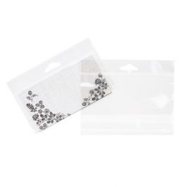 Sachet à trou de suspension refermable à transparence cristalline 14.9x6.4cm (100 pièces) [HB52]