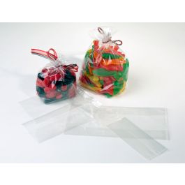 Sac à soufflet transparence cristalline 10,2x5,1x20,3 cm (100 pièces) [GB4]