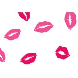 Sachet SOS imprimé bisous 12.7x7.6x29.2cm (100 pièces) [G5KU]
