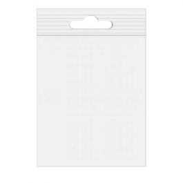 Sachet zip à transparence cristalline avec trou de suspension européen 12,7x20,3cm (100 pièces) [ZE58]