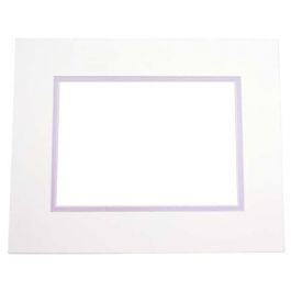 Double Passe Partout Ivoire/Argent. 11x17cm pour le découpage intérieur. 20.3 x 25.4cm (10 Pièces) [MD20019]