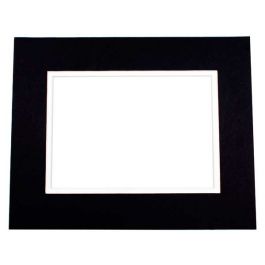 Double Passe Partout Noir/Blanc 9.5 x 14.5cm pour le découpage intérieur. 12.7 x 17.8cm (10 Pièces) [MD20156]