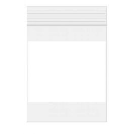 Sachet zip en PE-BD avec fenêtre d'écriture blanche 12,7x20,3cm (100 pièces) [2WE58]