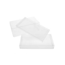 Boites cadeau plastique à transparence cristalline 13x2.5x18.1cm (25 pièces) [FPB168]
