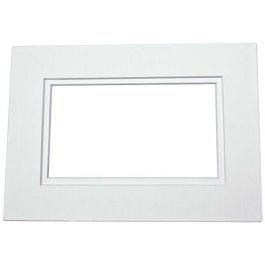 Double Passe Partout Blanc/Blanc 7 x 12cm pour le découpage intérieur. 12.7 x 17.8cm (10 Pièces) [MD20219]