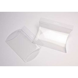 Boite pliante berlingot transparente avec rochet pour suspension 12.5x4x17.5cm (25 pièces) [PBSH78]