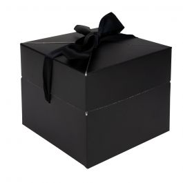 Boite à fond automatique 12,5 x 12,5 x 10,5 cm Noir (100 pcs) [FP-POP001]