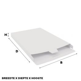 Carton pour Colis 24 x 35 x 2,9 cm blanc (50 pcs) [FP-VPD014]