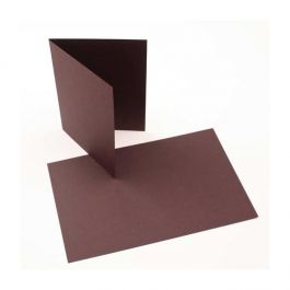 Carte "Basis" Vierge Marron 14.0 x 10.8cm (50 pièces) [PC212]