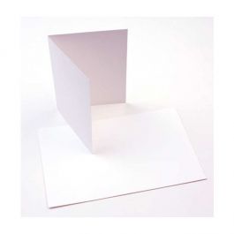 Carte "Basis" Vierge Blanche 14.0 x 10.8cm (50 pièces) [PC201]