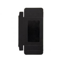 Boîte cadeau noir avec fenêtre attachée 7x2.1x10.3 cm (25 pièces) [WKRGB317]