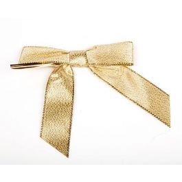 Nœud préparés or métallique 2.2cm (100 pièces) [BOW7MG]