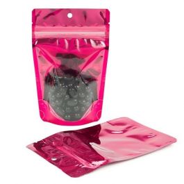 Doypack avec dos fuschia 10.2x6x15.2cm | 57g (100 pièces) [ZBGB2FS]
