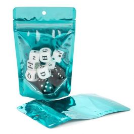 Doypack avec dos Bleu Sarcelle 10.2x6x15.2cm | 57g (100 pièces) [ZBGB2TL]