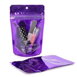 Doypack avec dos violet 10.2x6x15.2cm | 57g (100 pièces) [ZBGB2VL]