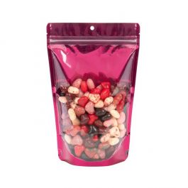 Doypack Fuchsia brillant 15x9x23cm Trou de suspension (100 pièces) [ZBGB7FS]