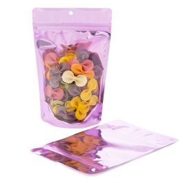 Doypack avec dos rose brillant 13x7.9x20.6cm | 113g (100 pièces) [ZBGB3PK]