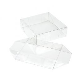 Couvercle pliant à transparence cristalline 8.1x2.5x8.4cm (25 Pièces) [BT356]