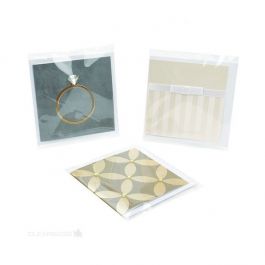 BD1 Sachet plastique refermable transparent avec rabat (100 pièces) 9,7 x 9,7 cm