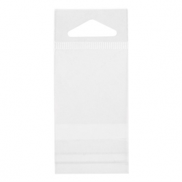Sachet à trou de suspension refermable à transparence cristalline 4.5x4.5cm (100 pièces) [HB1]