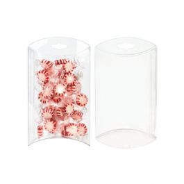 Petites boites berlingot à transparence cristalline 12.7x3.8x19.1cm (Crochet pour suspension optionnel) (25 pièces) [PB108]