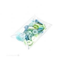 Petites boites berlingot à transparence cristalline 5.1x1.9x7.6cm (Sans crochet pour suspension) (25 pièces) [PB75NH]