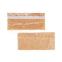 Sacs Zip écologiques Kraft 14x4.4cm (100 pièces) [HZBBE8KC]