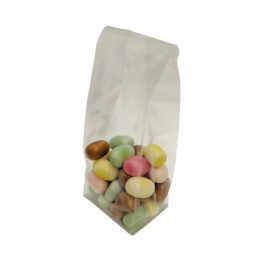 Sachet SOS à fond plat 7x5x18.5cm avec carte en papier argenté (100 pièces) [CP-FGPB6]