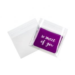 Sachet plastique transparence cristalline 13,2x9,5cm avec Rabat Adhésif (100 pièces) [B35]