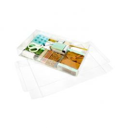 Boites cadeau plastique à transparence cristalline 19.1x 5.1x32.2cm (25 pièces) [FPB260]