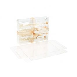 Boites cadeau plastique à transparence cristalline 12.4x3.2x16.8 cm (25 Pièces) [FB29]