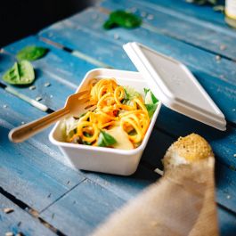 Barquette en canne à sucre 17x12x6 cm, 650 ml (500 pièces) [GB-DFC01226]