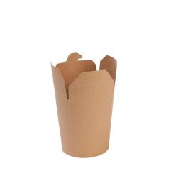 Boite Noodles (asie) papier 400 ml, brun, Revêtement PLA (500 pièces) [GB-DFC06830]