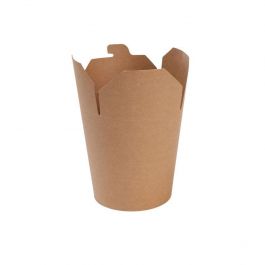 Boite Noodles (asie) papier 800 ml, brun, Revêtement PLA (500 pièces) [GB-DFC06850]