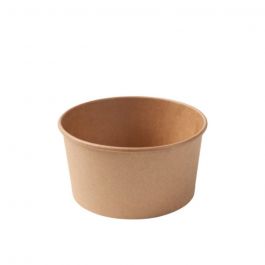 Bol en papier cartonné brun 800 ml Ø 150 mm rond (300 pièces) [GB-DFC08870]