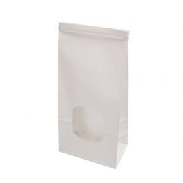 Sachets kraft blancs avec fermeture métallique 11.5x7x24.5 cm (400 pièces) [GB-DRE02710]