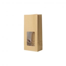 Sachets SOS Kraft Ecologiques brun avec fenêtre brun 11x6x23,5 cm (500 pièces) [GB-DRE03951]