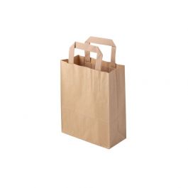 Sacs en papier recyclé 18x8x22 cm brun (250 pièces) [GB-DSE02304]