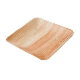Assiette carrée Feuille de palmier, 23x23 cm (200 pièces) [GB-DTW05640]