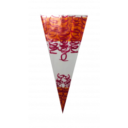 Cornets 18x37cm 0,5 livres orange/rouge (250 pièces) [DV-3260]