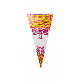Cornets 25x46cm 1 livre jaune/rouge (250 pcs) [DV-3266]