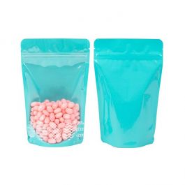 Doypack Bleus Sarcelle 13x7,9x20,6cm (25 pièces) [ZBGW3TE]