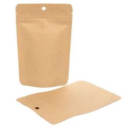 Doypack Kraft compostable 10,2x6x15,2cm | 57g (100 pièces) [ZBGEK2]