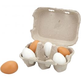 Oeufs en bois VIGA, 6 morceaux/ 1 pièce [HOB-907796]