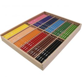 Crayons de Couleur Jumbo edu, ép. 10 mm, mine 5 mm, ass. de couleurs, 12x12 pièces/ 1 Pq. [HOB-409844]