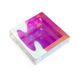 Boites cadeau plastique 13x2,5x12,9 cm Irisé (25 pièces) [FB47I]