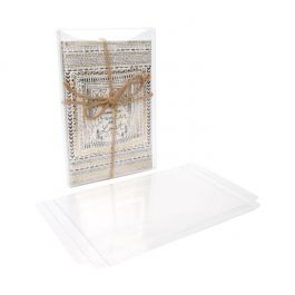Boites cadeau plastique à transparence cristalline 15.7x1.6x23cm (25 Pièces) [FB9]